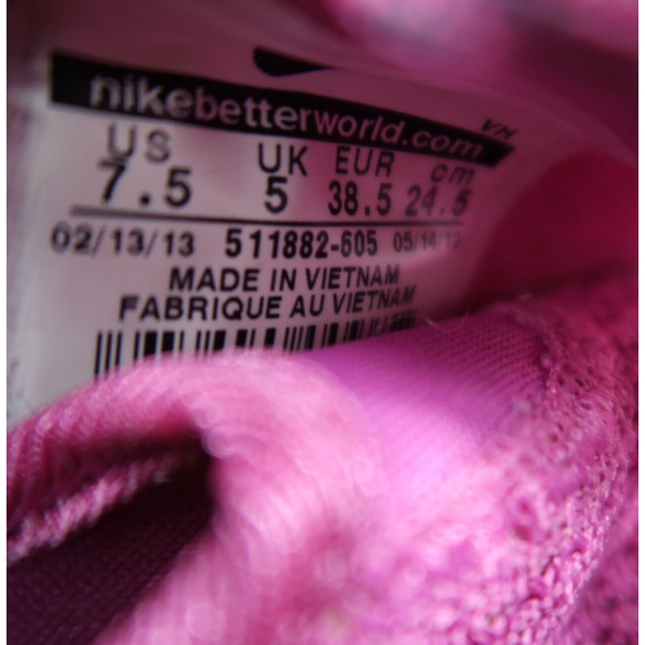 Nike Shoes Womens 7.5 Athletic Trainers Roshe Run Lifestyle Active Comfort Pink - Picture 14 of 14